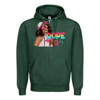 Sports Green pink sunglasses afro black girl dope mom Zipper Hoodie - texasbilliewilder