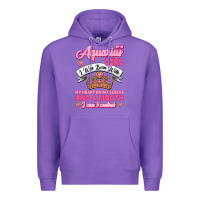 Purple As a Aquarius Girl I was Born with My Heart on my Sleeve and a mouth Premium Hoodie - Jasminsmagicworld