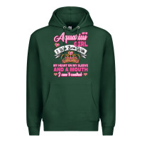 Sports Green As a Aquarius Girl I was Born with My Heart on my Sleeve and a mouth Premium Hoodie - Jasminsmagicworld