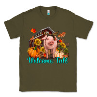 Army Green Welcome fall pig Classic Tee - RanaPortraitStore