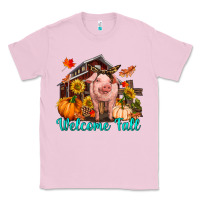 Bubblegum Pink Welcome fall pig Classic Tee - RanaPortraitStore