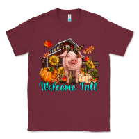 Burgundy Welcome fall pig Classic Tee - RanaPortraitStore