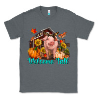 Charcoal Heather Welcome fall pig Classic Tee - RanaPortraitStore
