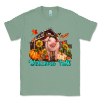 Sage Welcome fall pig Classic Tee - RanaPortraitStore