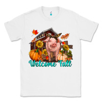 White Welcome fall pig Classic Tee - RanaPortraitStore