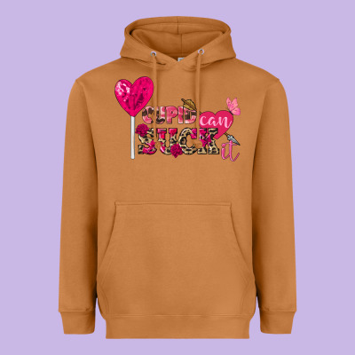 Cupid Can Suck It Valentine's Day Heavyweight Hoodie Designed By Fadigitalartstudio