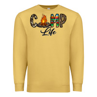 Antique Gold camp life Premium Sweatshirt - CowhideDigitalArt