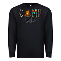 Black camp life Premium Sweatshirt - CowhideDigitalArt