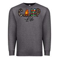Charcoal Heather camp life Premium Sweatshirt - CowhideDigitalArt