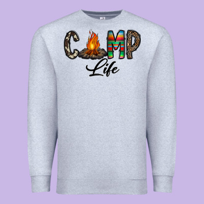 Camp Life Premium Sweatshirt Designed By Cowhidedigitalart