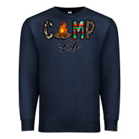 Navy camp life Premium Sweatshirt - CowhideDigitalArt