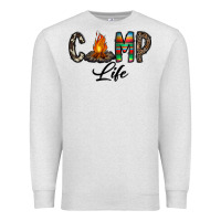 Oatmeal Heather camp life Premium Sweatshirt - CowhideDigitalArt