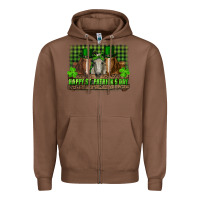 Chestnut happy st. patrick's day horses with leprechaun hat and bandana Zipper Hoodie - RanaPortraitStore