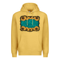 Antique Gold sunflower background Premium Hoodie - BarkalooDesign