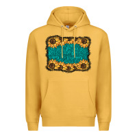 Mustard sunflower background Premium Hoodie - BarkalooDesign
