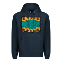 Navy sunflower background Premium Hoodie - BarkalooDesign