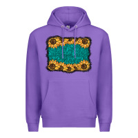Purple sunflower background Premium Hoodie - BarkalooDesign