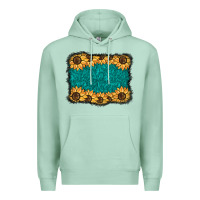 Seafoam sunflower background Premium Hoodie - BarkalooDesign