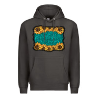 Smoke sunflower background Premium Hoodie - BarkalooDesign