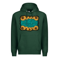 Sports Green sunflower background Premium Hoodie - BarkalooDesign