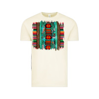 Vintage Arctic serape aztec leopard and turquoise glitter with gemstone brushstroke Vintage Tee - Artiststas