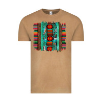 Vintage Camel serape aztec leopard and turquoise glitter with gemstone brushstroke Vintage Tee - Artiststas