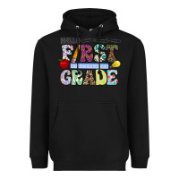 Black hellofirstgrade Heavyweight Hoodie - CowhideDigitalArt
