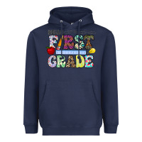 Navy hellofirstgrade Heavyweight Hoodie - CowhideDigitalArt