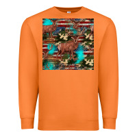 Carrot hunting deer american flag seamless pattern Premium Sweatshirt - HRA Design Shop