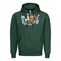 Sports Green siberian husky coffee cups Zipper Hoodie - Zillion Design Studio