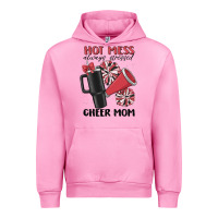 Fuchsia Pink hot mess always stressed cheer mom Urban Hoodie - MaliasSmallBusiness
