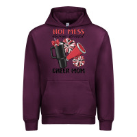 Mauve Wine hot mess always stressed cheer mom Urban Hoodie - MaliasSmallBusiness