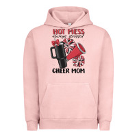 Pigment Salmon hot mess always stressed cheer mom Urban Hoodie - MaliasSmallBusiness