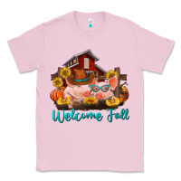 Bubblegum Pink Welcome fall pigs Classic Tee - RanaPortraitStore