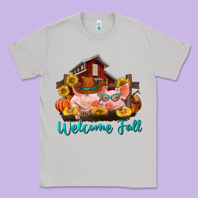 Classic Tee Welcome fall pigs
