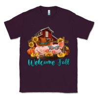 Plum Welcome fall pigs Classic Tee - RanaPortraitStore