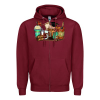 Burgundy lawyer coffee cups Zipper Hoodie - Zillion Design Studio
