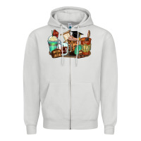 Dove Grey lawyer coffee cups Zipper Hoodie - Zillion Design Studio