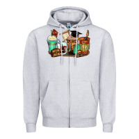 Heather Grey lawyer coffee cups Zipper Hoodie - Zillion Design Studio