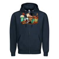 Navy lawyer coffee cups Zipper Hoodie - Zillion Design Studio