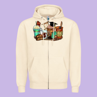 Lawyer Coffee Cups Zipper Hoodie Designed By Zillion Design Studio