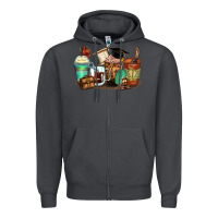 Smoke lawyer coffee cups Zipper Hoodie - Zillion Design Studio