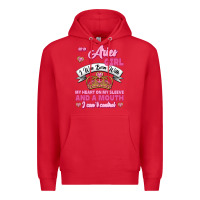 Red As A Aries Girl I Was Born With My Heart On My Sleeve And A Mouth Premium Hoodie - Jasminsmagicworld