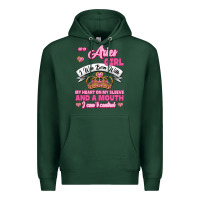 Sports Green As A Aries Girl I Was Born With My Heart On My Sleeve And A Mouth Premium Hoodie - Jasminsmagicworld