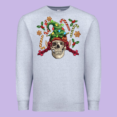 Elf Skull Premium Sweatshirt Designed By Fadigitalartstudio