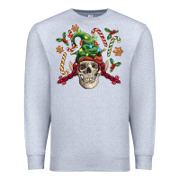 Heather Grey elf skull Premium Sweatshirt - FaDigitalArtStudio