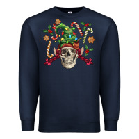 Navy elf skull Premium Sweatshirt - FaDigitalArtStudio