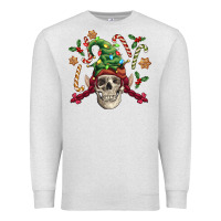 Oatmeal Heather elf skull Premium Sweatshirt - FaDigitalArtStudio