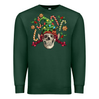 Sports Green elf skull Premium Sweatshirt - FaDigitalArtStudio
