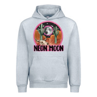 Heather Grey neon moon Urban Hoodie - MaliasSmallBusiness